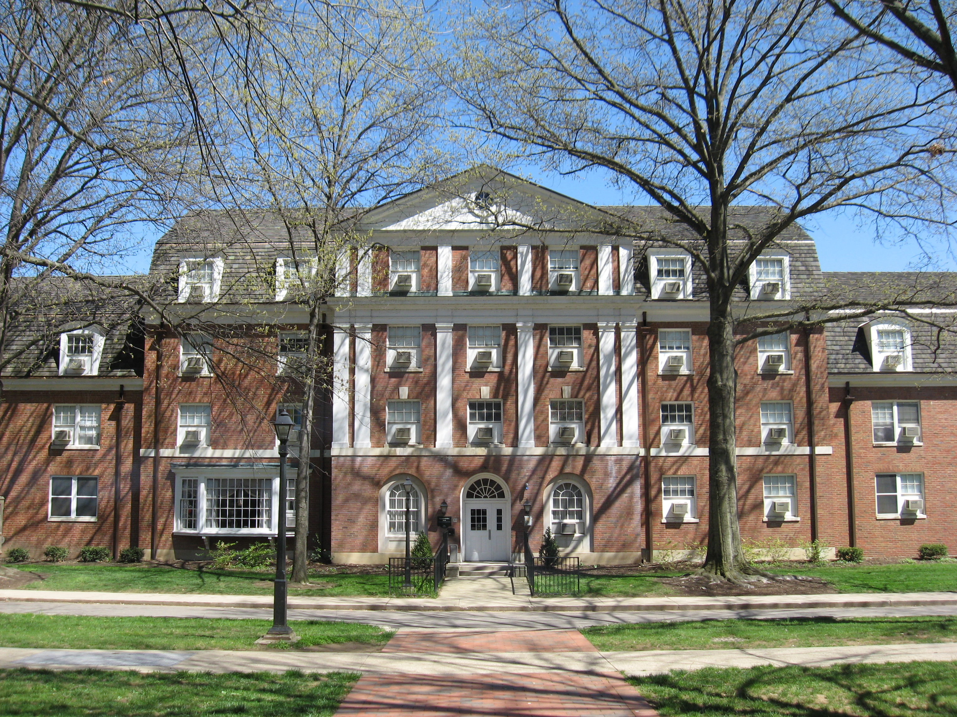 Gamertsfelder Hall, named for Walter Gamertsfelder, on East Green