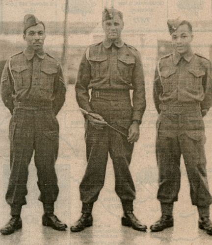 BMA Warrant Officer and NCOs at the Examination Battery, St. David's Island, Bermuda, ca. 1944.