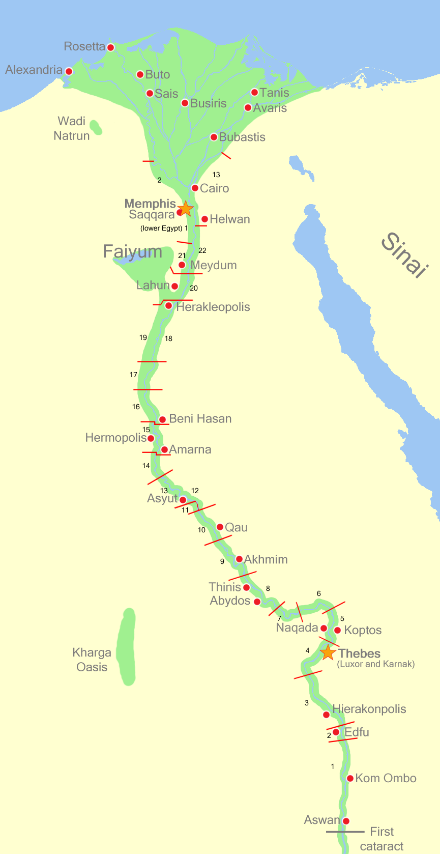 The nomes of Ancient Egypt, in upper Egypt The nomes of Ancient Egypt, in upper Egypt