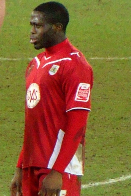 John Akinde, who scored a hat-trick against Kidderminster Harriers less than a week after joining the club. Pictured in 2010 playing for Bristol City.