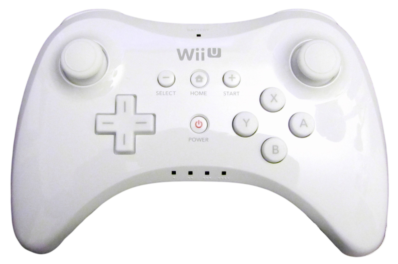 A white Wii U Pro Controller