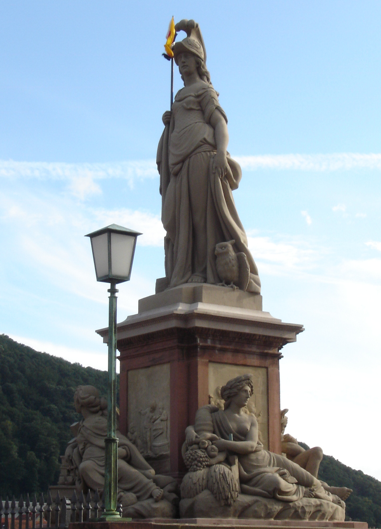 Statue of Minerva on the Alte Brücke in Heidelberg
