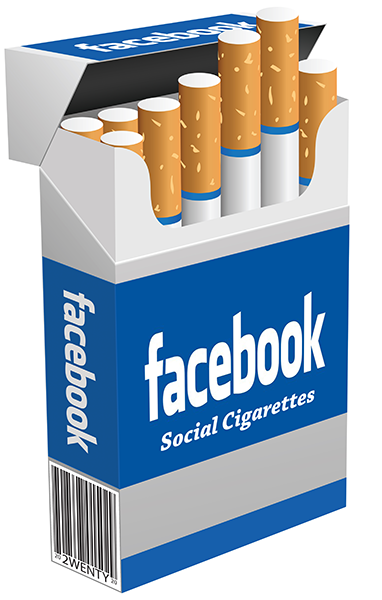 Facebook Social Cigarettes poster by 2wenty, 2011 Facebook Social Cigarettes poster by 2wenty, 2011