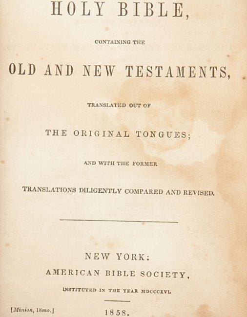 American Bible Society KJV 1858