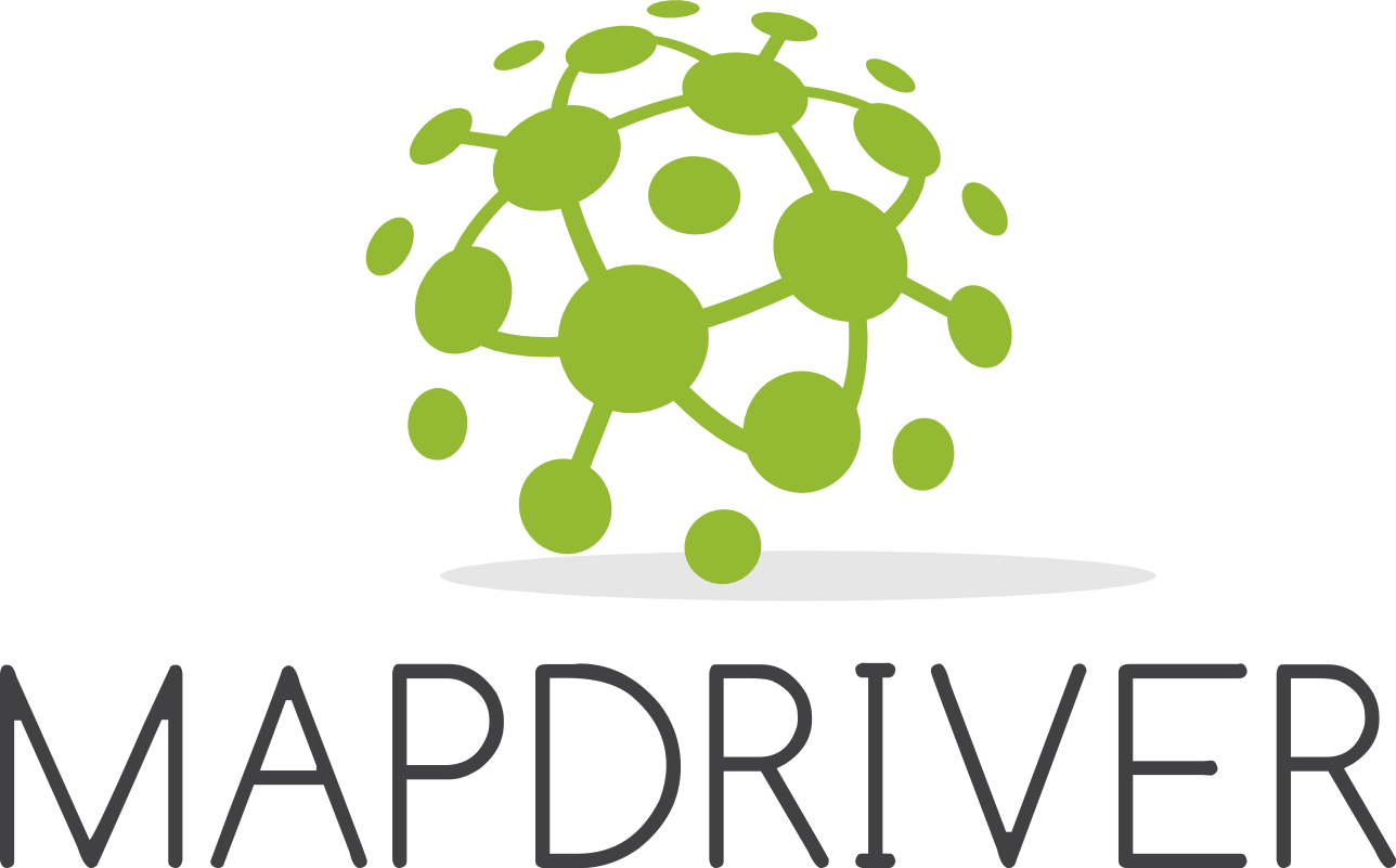 This image is the logo of the eu-funded Mapdriver's project