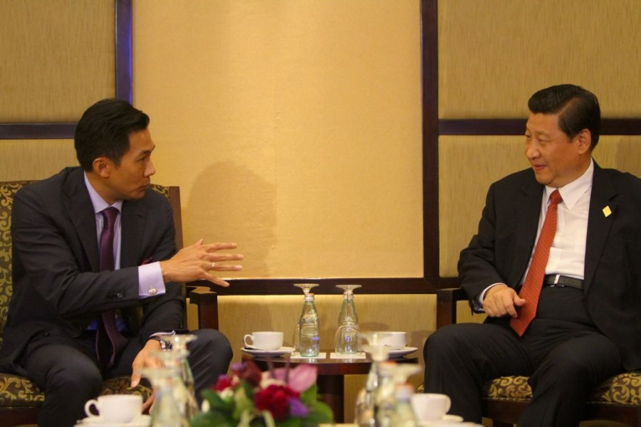Wishnu Wardhana with President Xi Jinping at APEC CEO Summit 2013