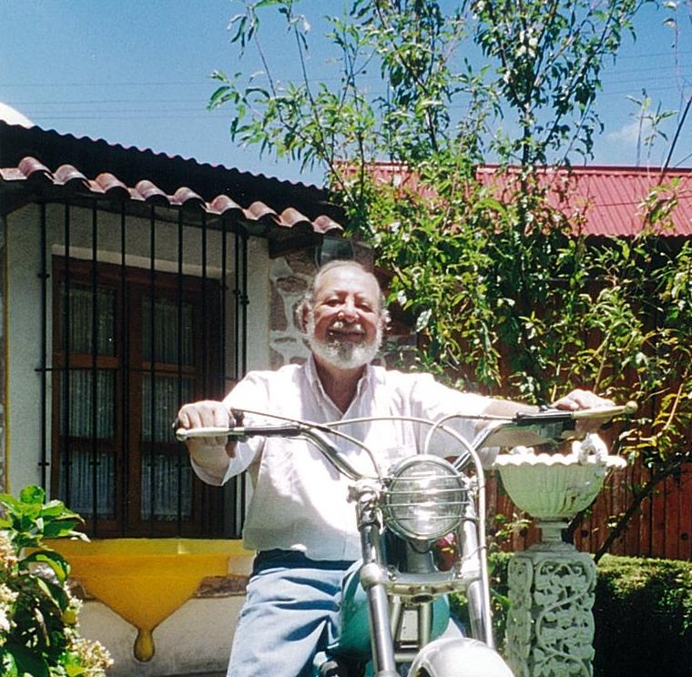 Carlos on his motorcycle