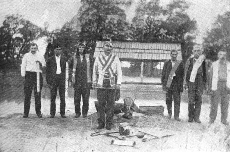 The Council of the Keetoowah Nighthawk Society, 1916.