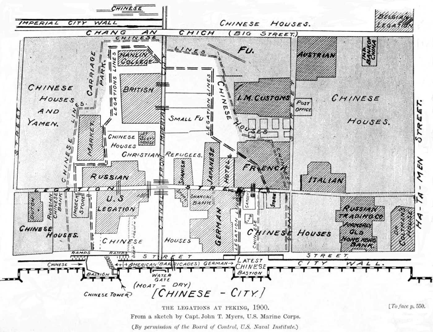 The small Italian area inside the 1900 Peking Legation Quarter The small Italian area inside the 1900 Peking Legation Quarter