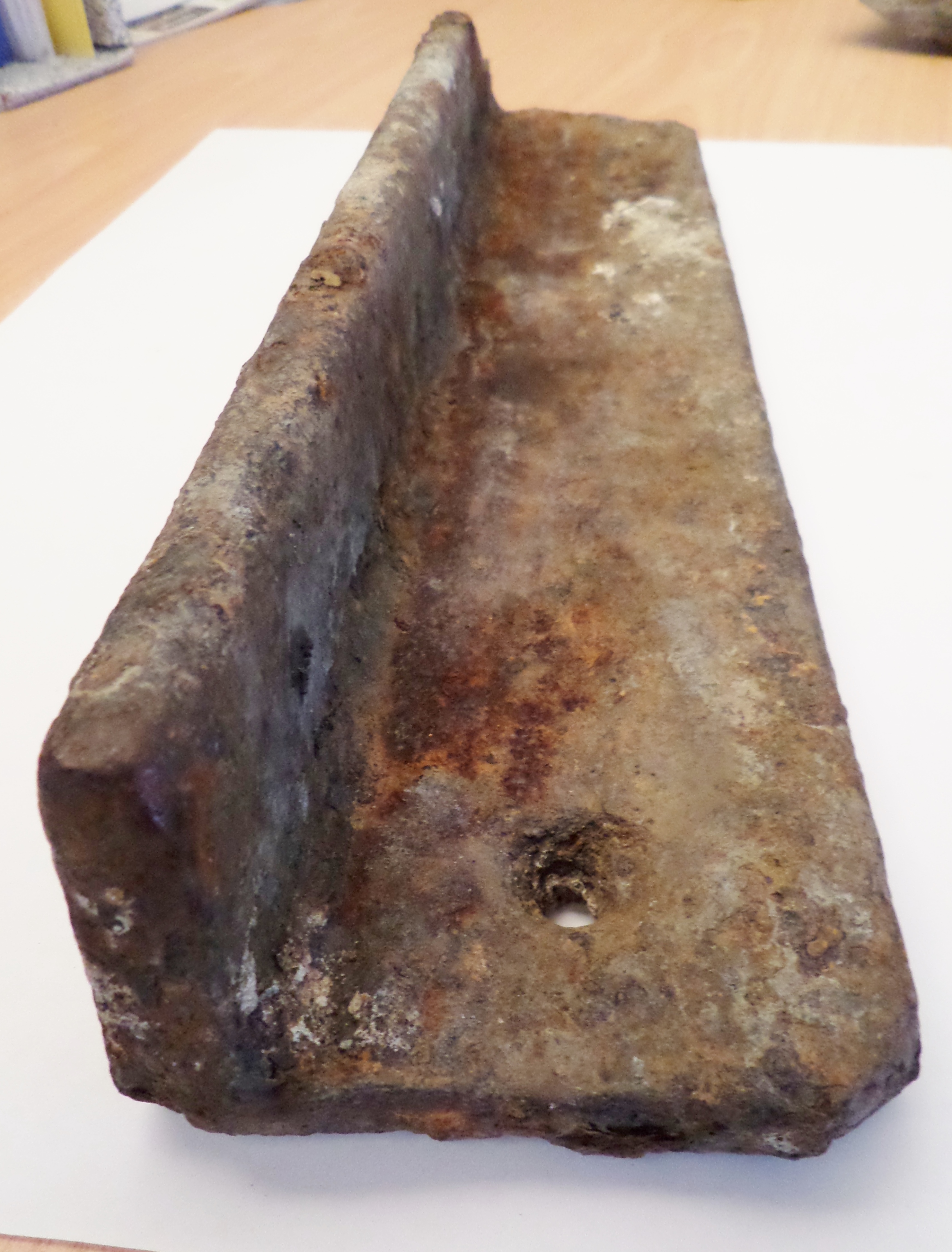 A cast-iron section of 19th century plateway from Stevenston A cast-iron section of 19th century plateway from Stevenston