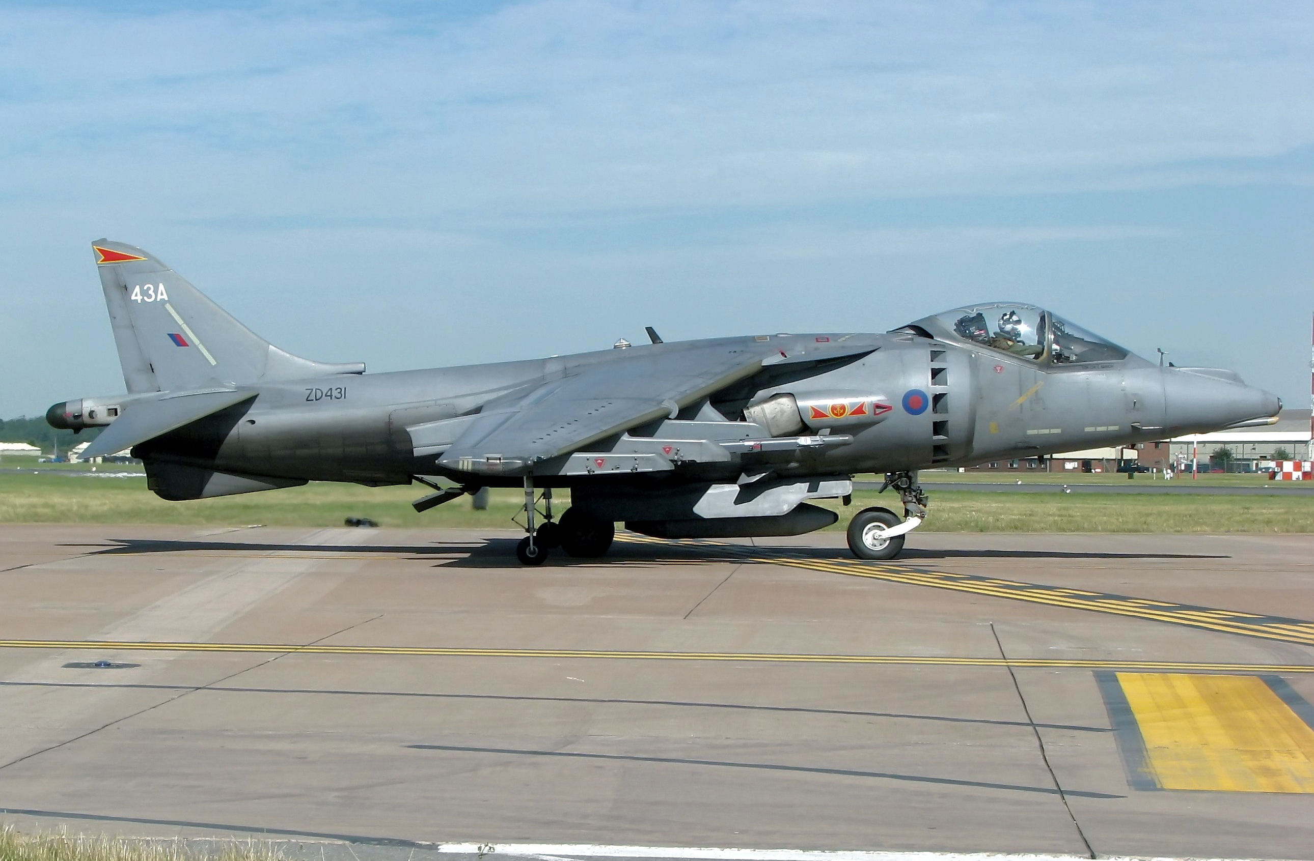 A Harrier GR7A of 800 Naval Air Sqn, Royal Navy