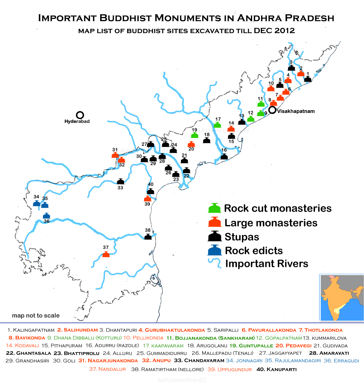 Buddhist monuments and sites in Andhra Pradesh