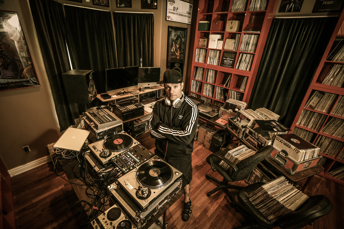D.J.P in his home studio in Springfield, Missouri.