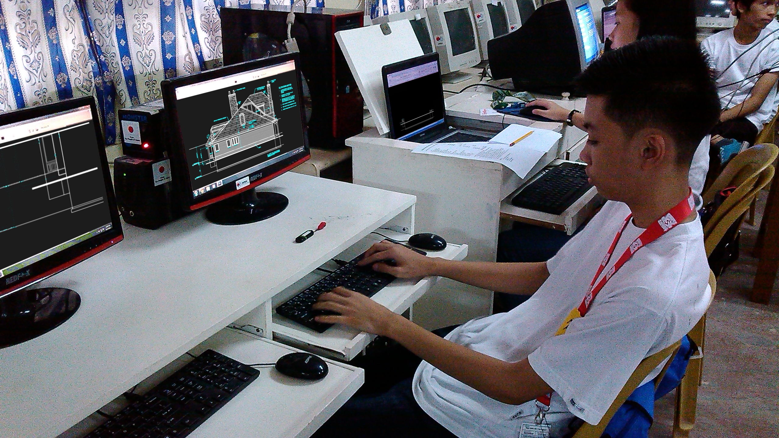 ICT Students Performing their AutoCAD activity
