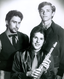 Music Projection Trio: Bob Cozzetti (left), Tim Gemmill (center) and Steve Swartz (right), Seattle, WA., 1970