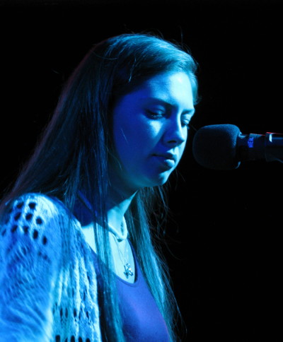Kathleen Elle on keyboards at The Saint, Asbury Park, New Jersey, on July 5, 2015.