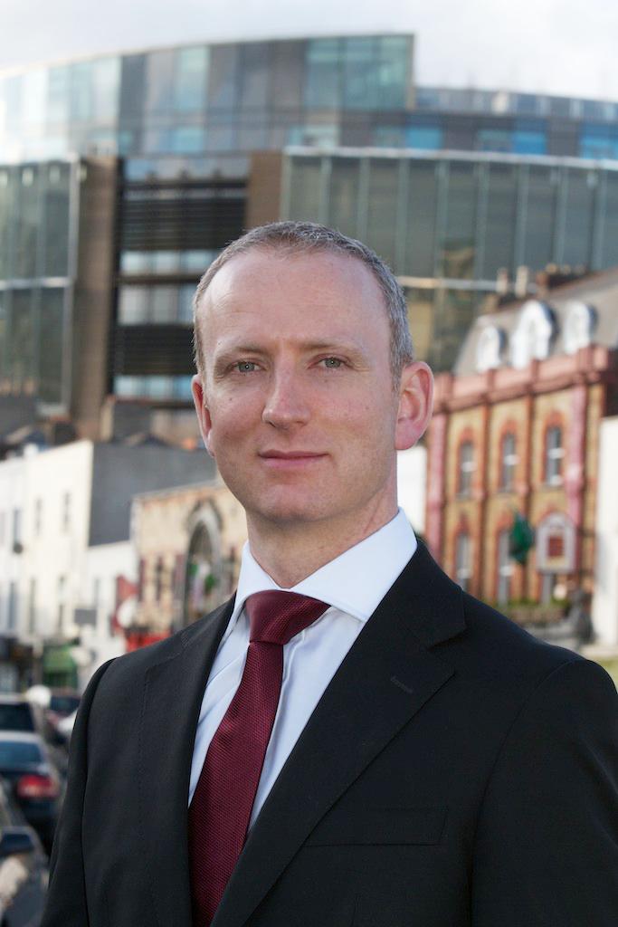 Photo of Cahir O'Higgins outside Criminal Courts of Justice, Dublin