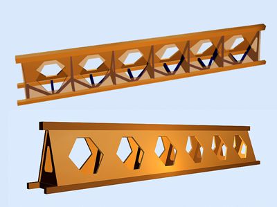 Honeycomb girder