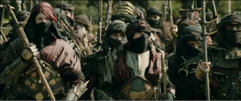 Legions of the Haradrim from the south in Peter Jackson's adaptation of The Lord of the Rings: The Two Towers.