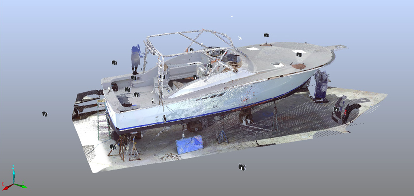 3D Scanning of a Boat for Retrofits