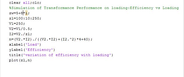 Efficiency Variation code Efficiency Variation code