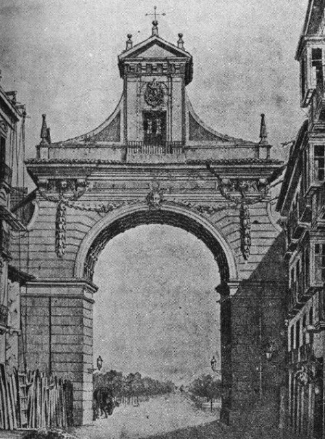 Puerta del Campo just before its demolition.