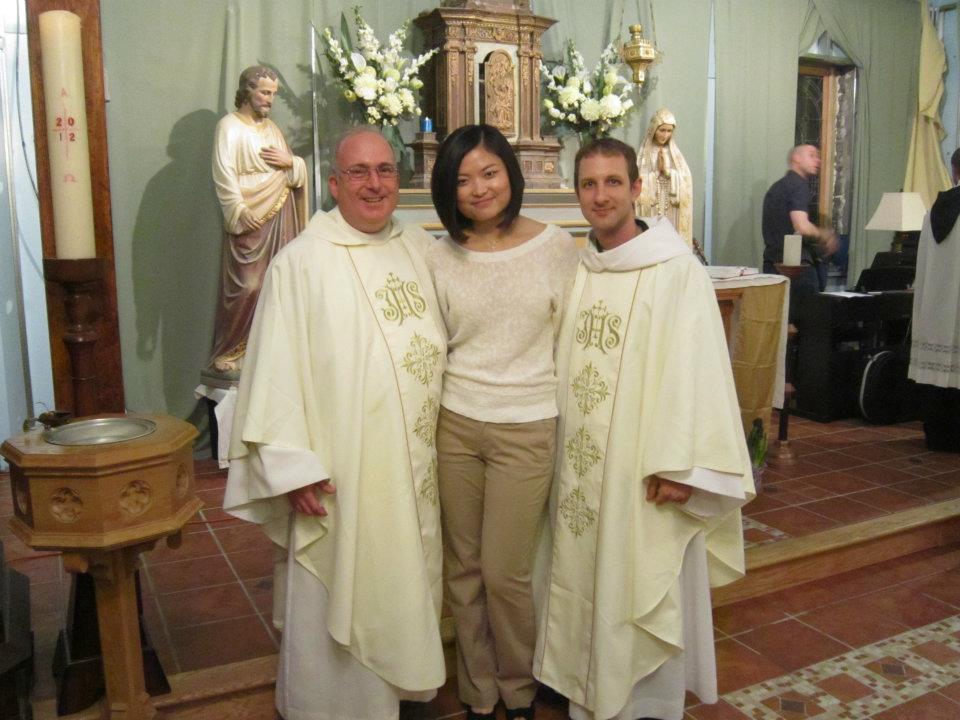 Fr. John, Alice, and Fr. Jakob at the Easter Vigil 2012 Fr. John, Alice, and Fr. Jakob at the Easter Vigil 2012