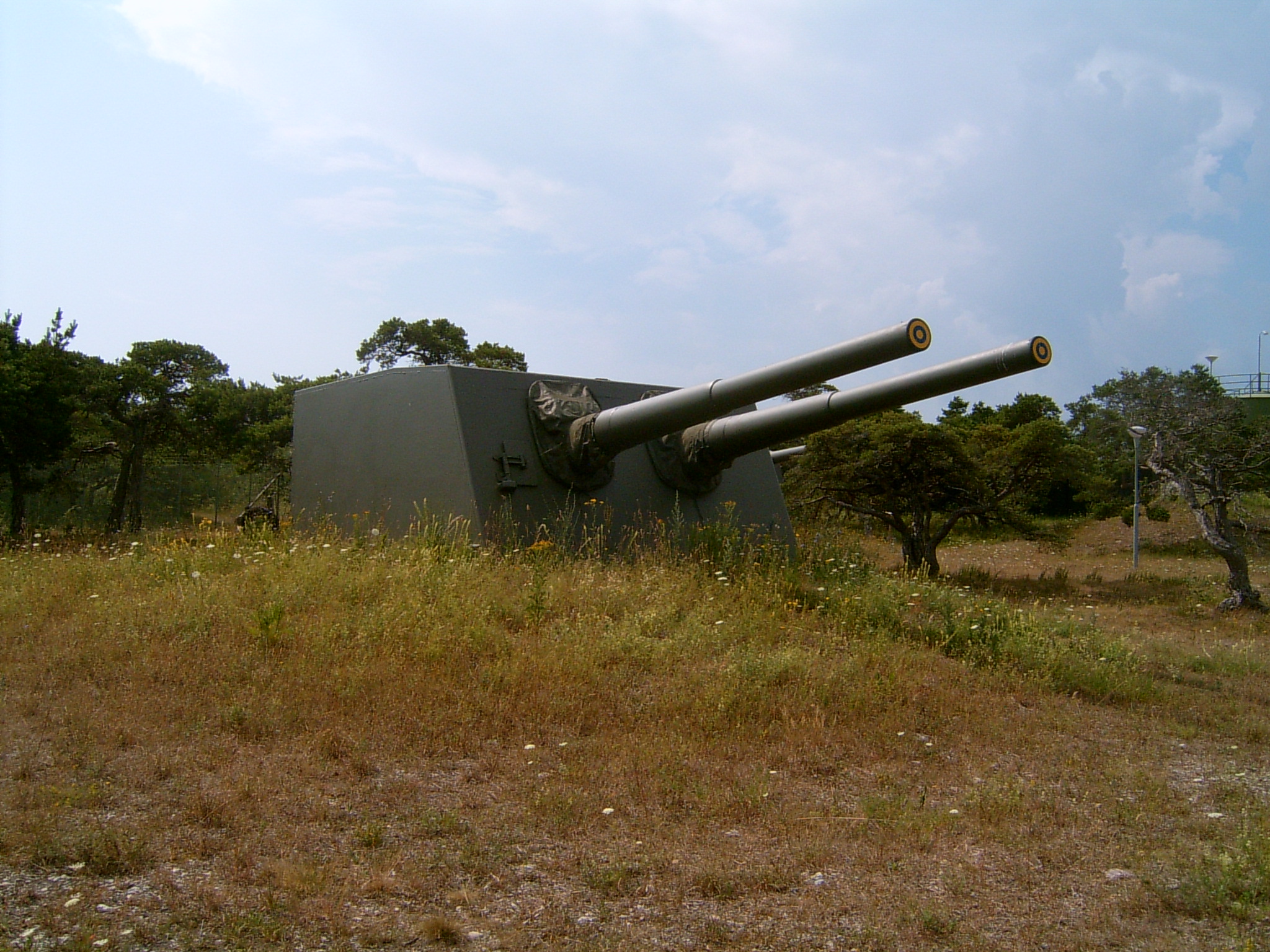 Coastal Artillery twin 152mm Kustartilleripjäs m/51 heavy gun on Gotland