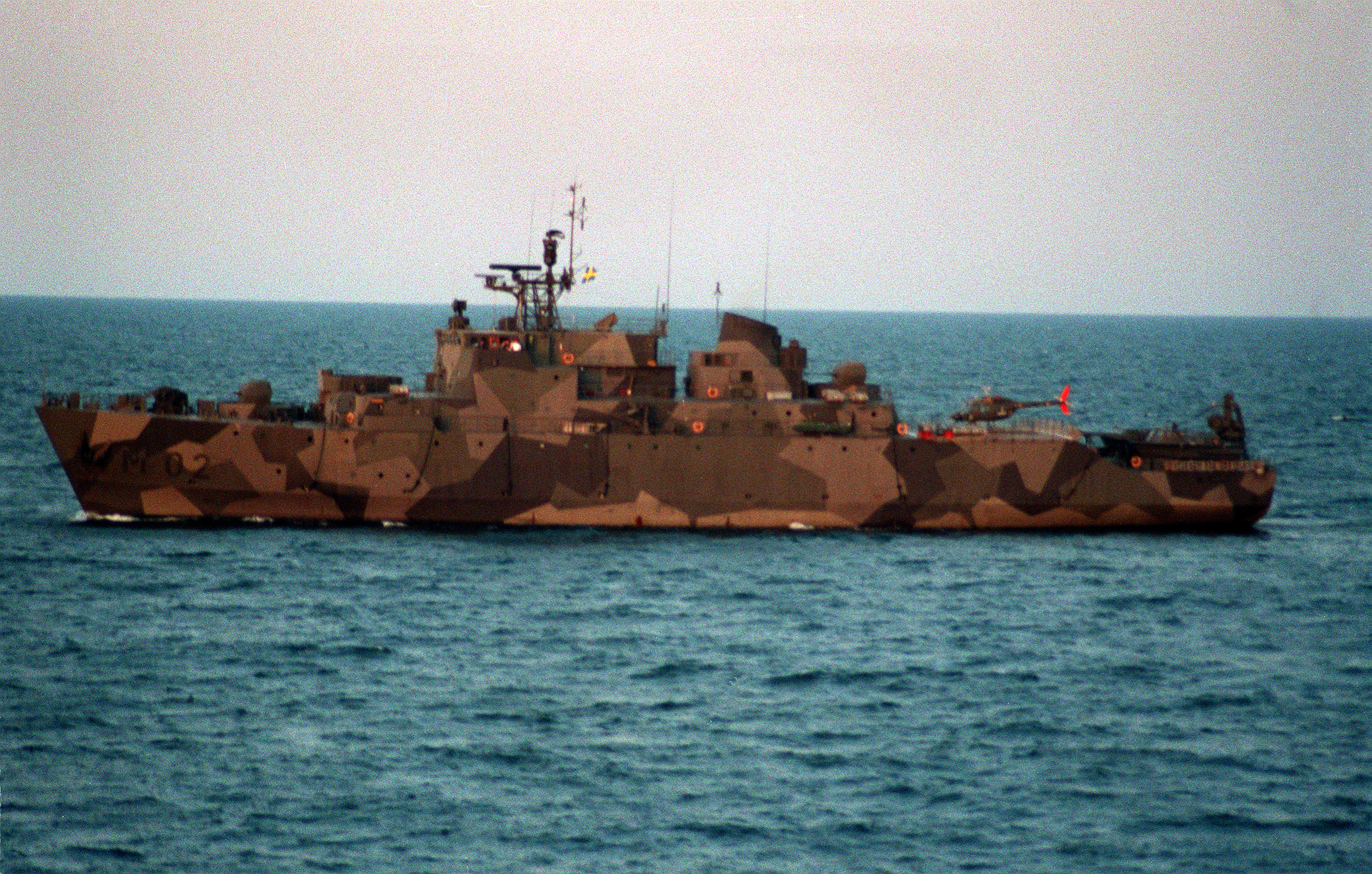 Swedish Navy HSwMS Älvsborg (M02), command ship and minelayer
