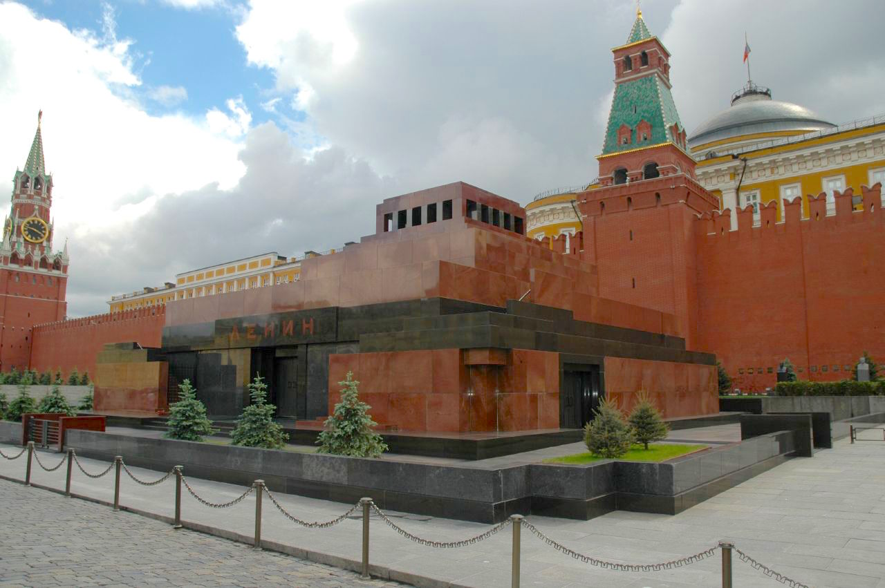Lenin's Mausoleum was the grandstand used for the parade.