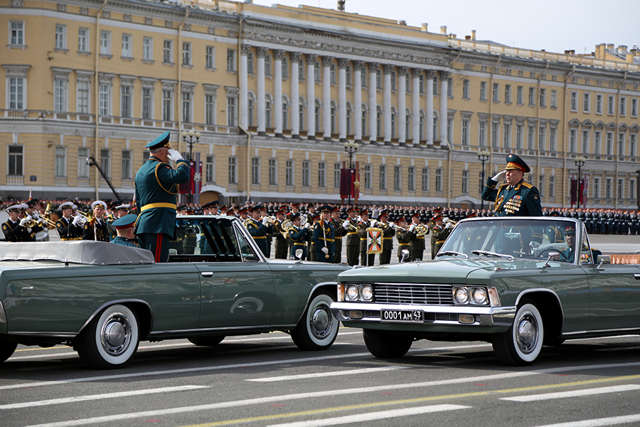 The parade in St. Petersburg.