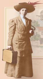 PFE Albee 1886, dressed professionally as saleslady.