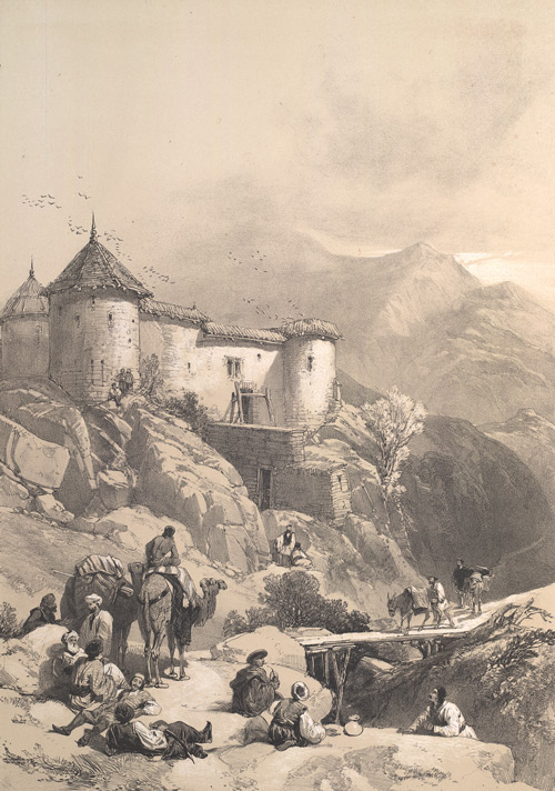 Drawing of The Hill fort of dogra rule ''.