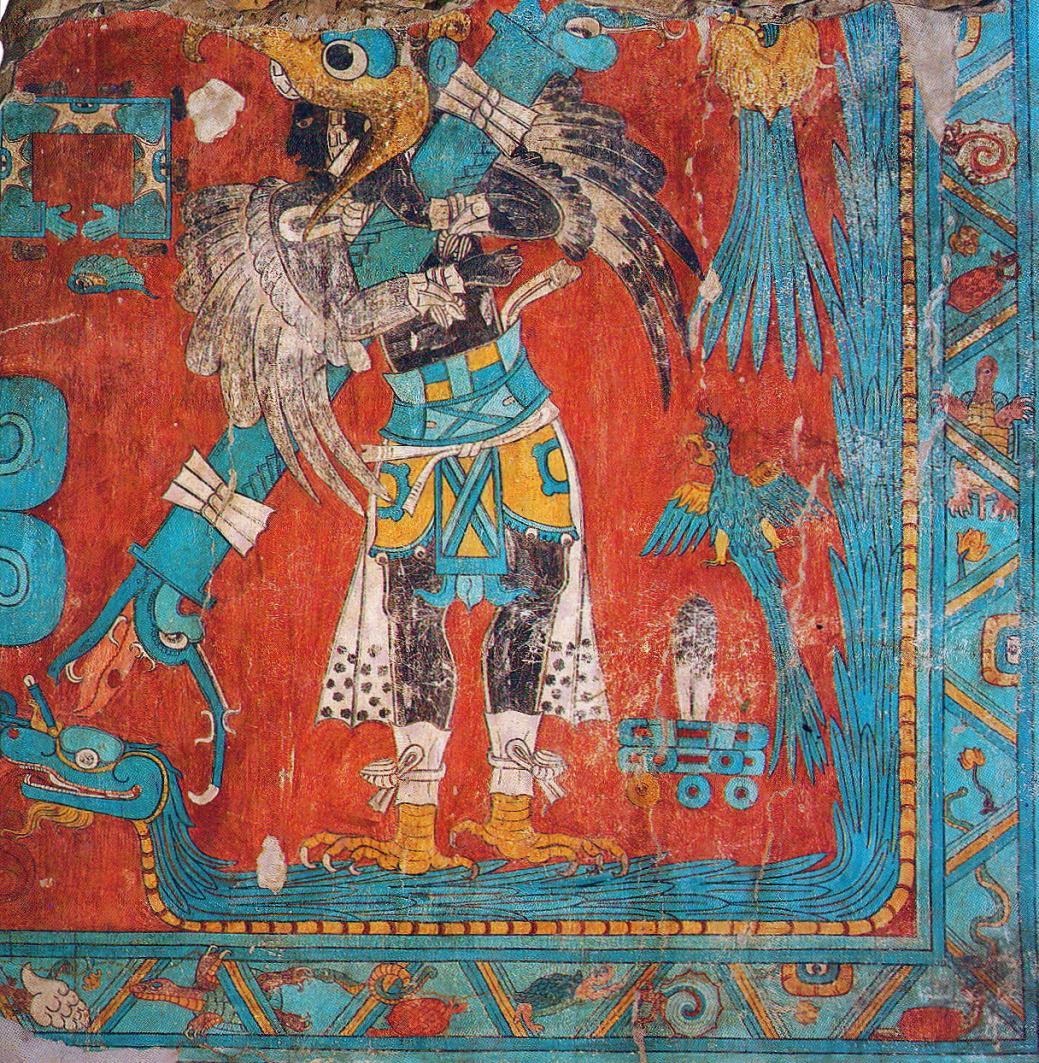 Mexico Real Cafe's logo inspiration- Eagle warrior from mural paintings