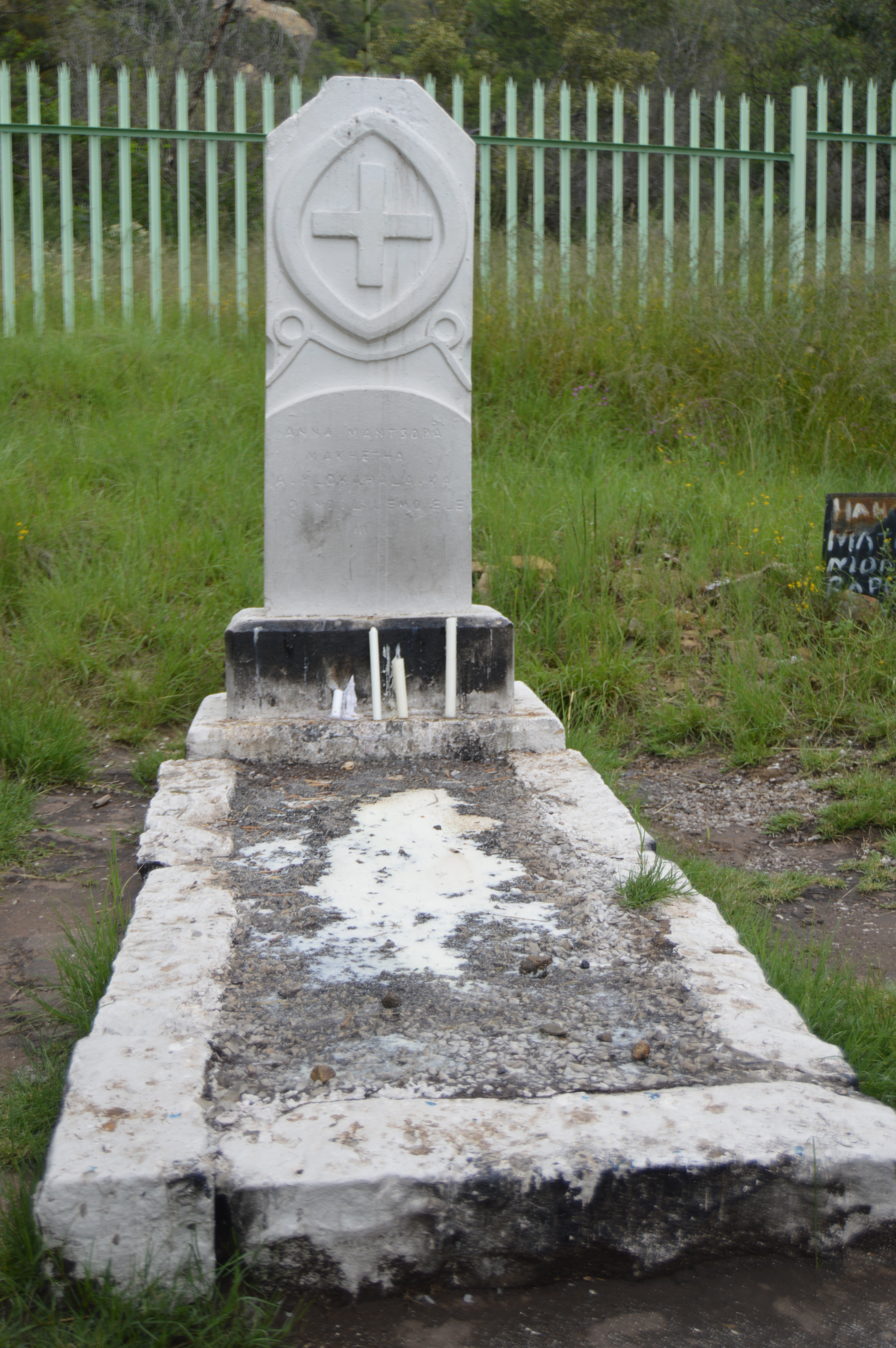 Grave of Prophetess Mantsopa Modderpoort.