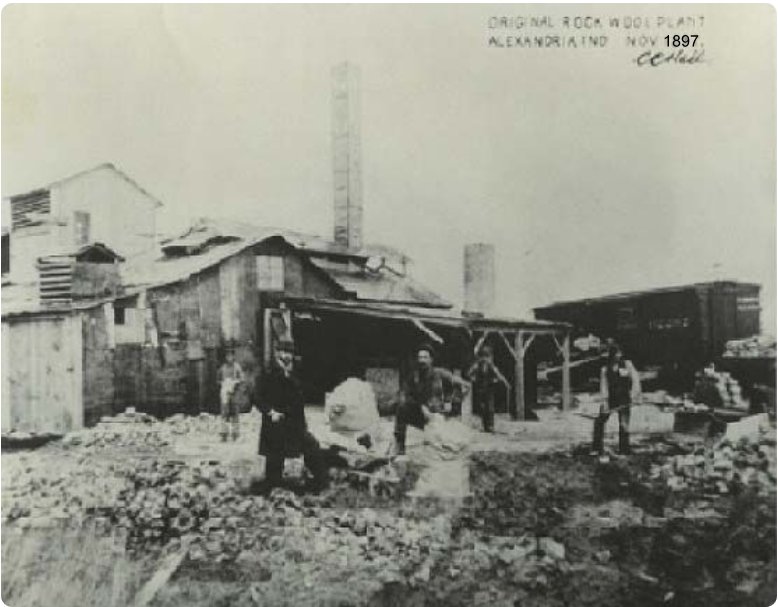 Original 1897 Alexandria rock wool plant, photograph signed by C. C. Hall
