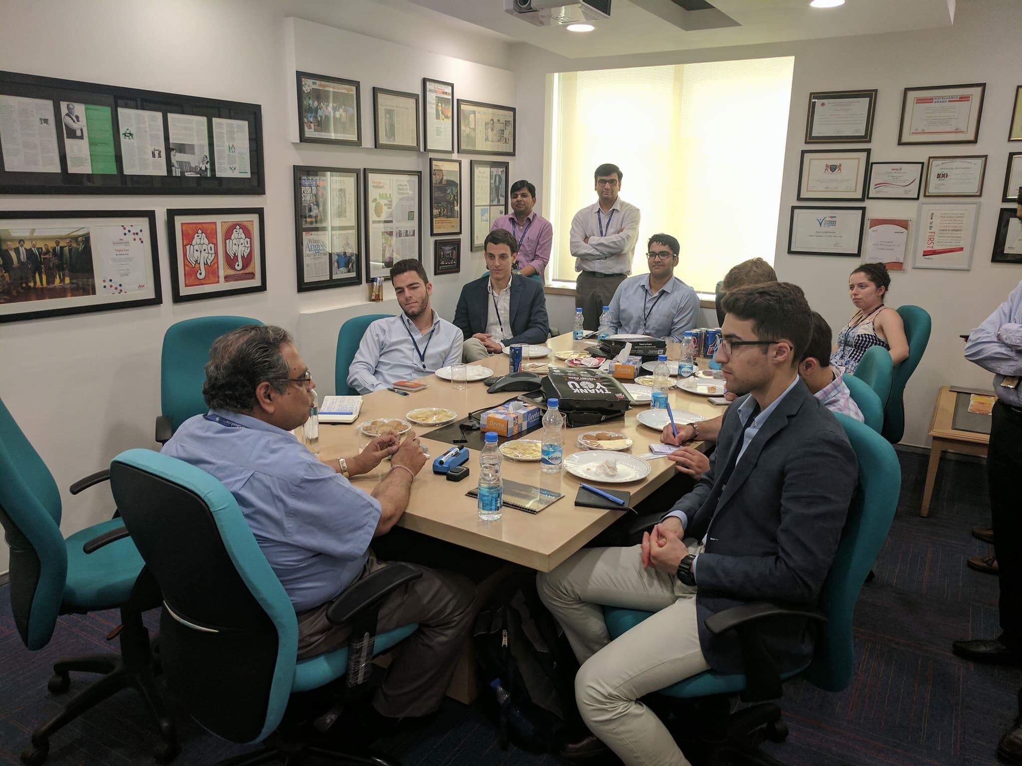 TAVtech India delegation meeting with Raman Roy to learn about Indian economic ecosystem