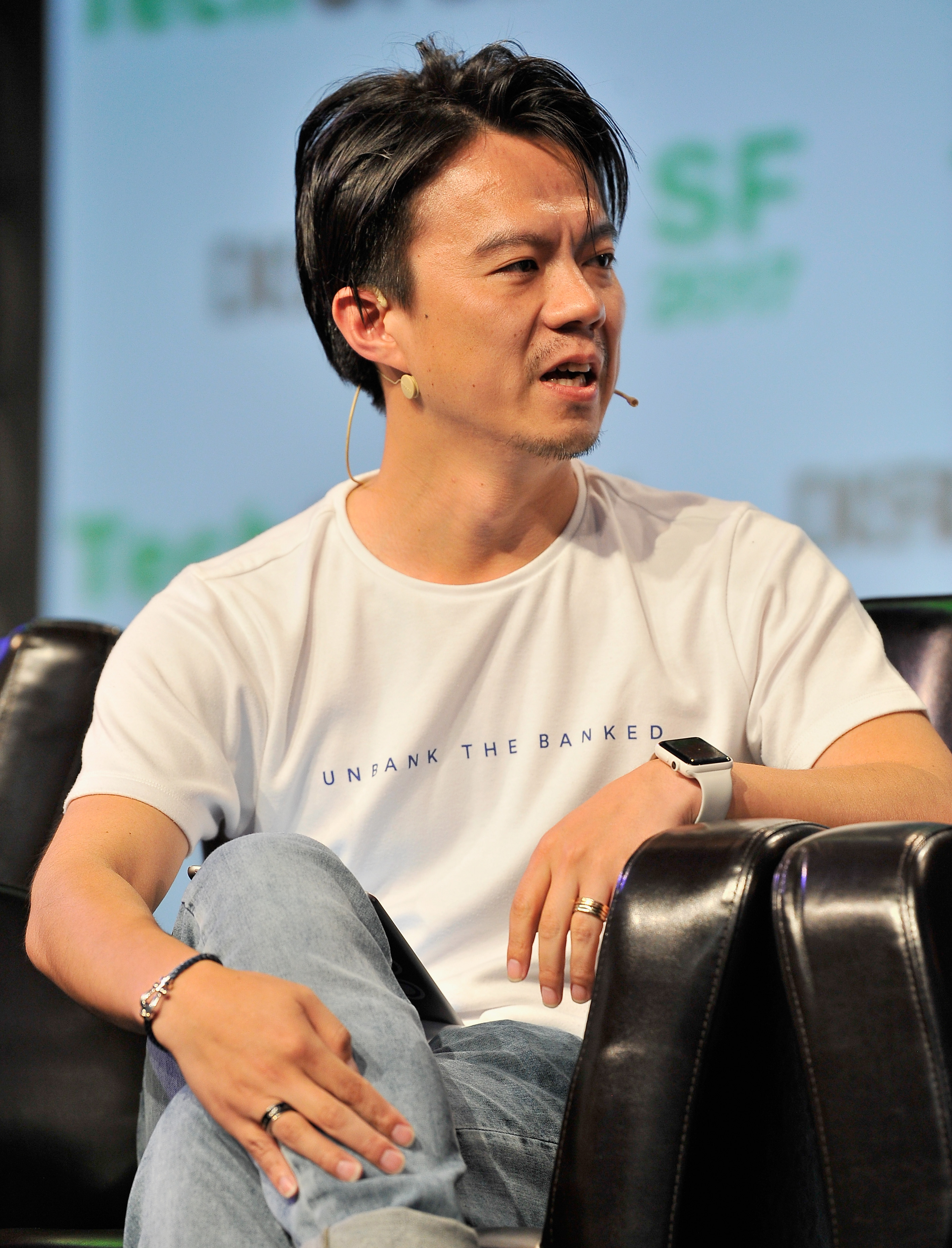 Founder and CEO of OmiseGO Jun Hasegawa at TechCrunch Disrupt SF in September 2017