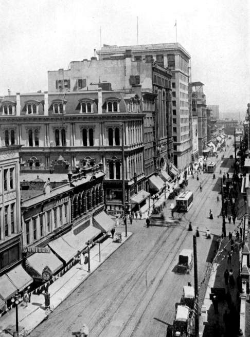 Southwest 3rd Ave looking north from Morrison, 1910