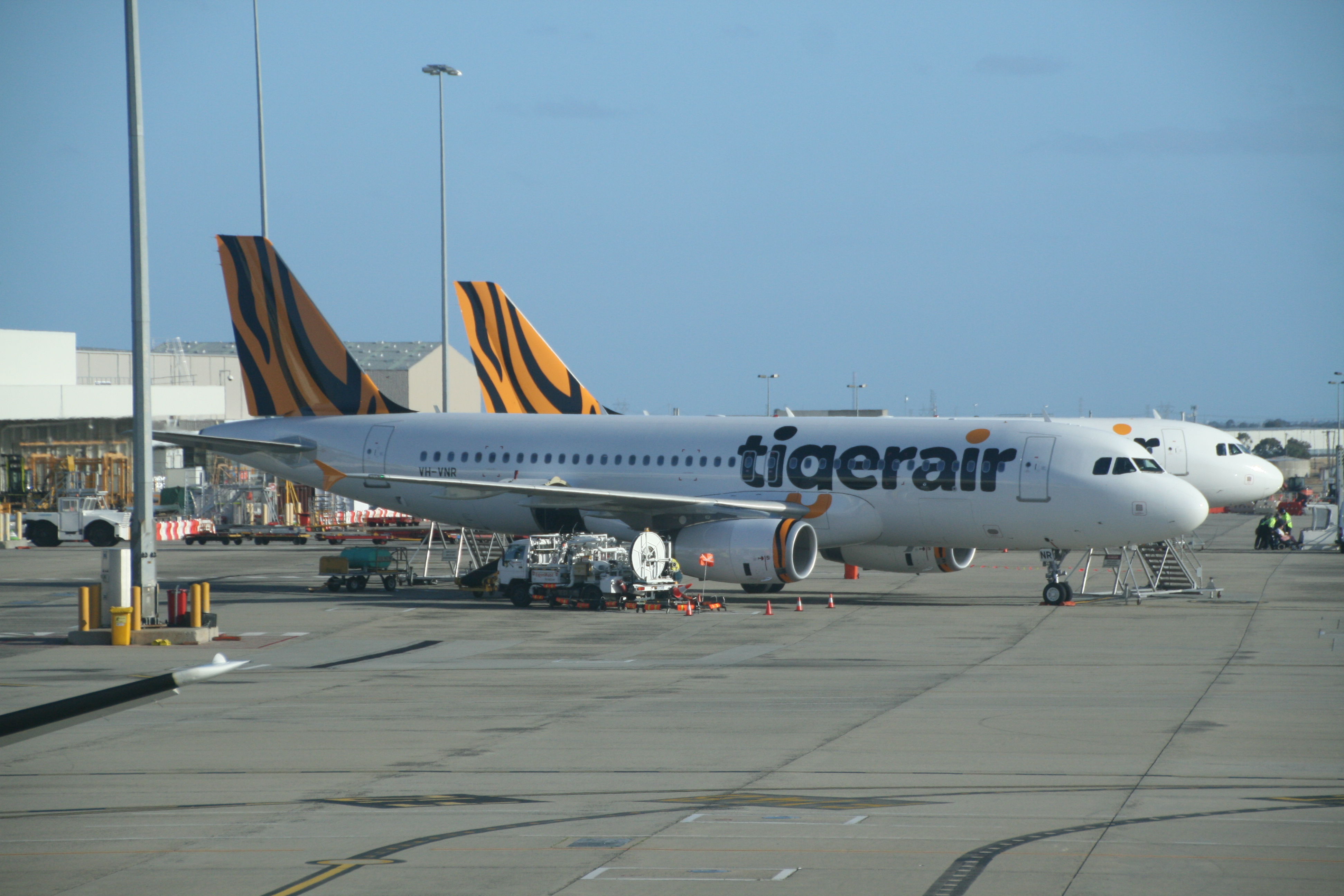 A Tigerair Australia Airbus A320 at Melbourne Airport.