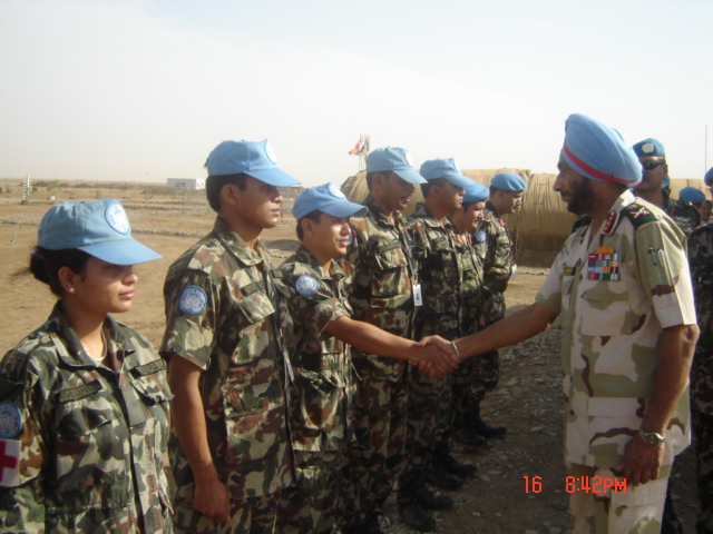 Khem Chettri at Medal Parade UNMIS 2006