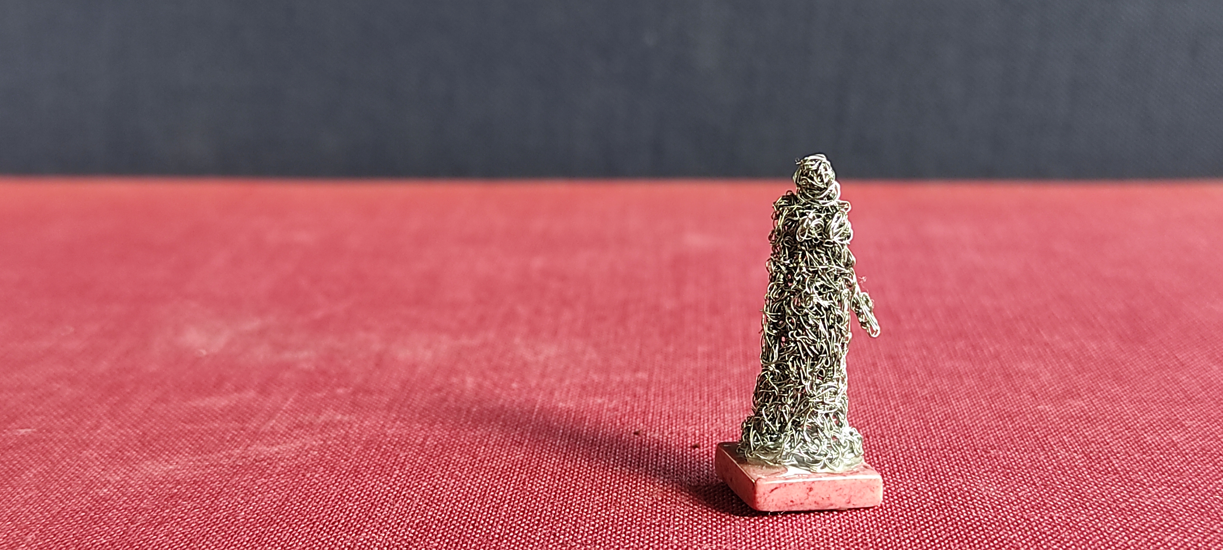The Silver Lady, is a very small portable electric wire miniature sculpture completed in 2013 by Aleksandra Jeżyk. At 2.6 cm (1.02 in) high, it is made entirely in crochet.