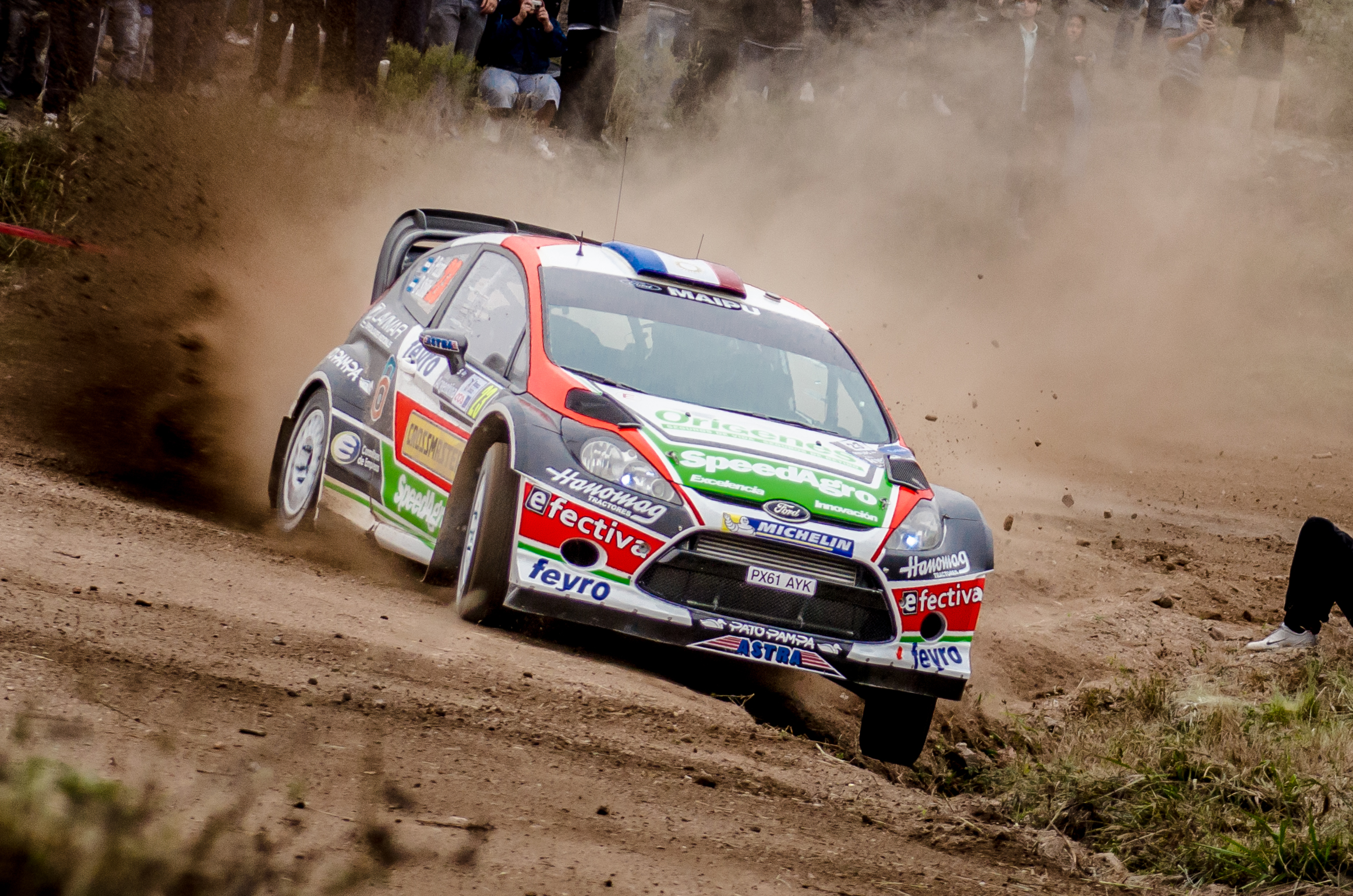 Ford Fiesta rallying in the World Rally Championship