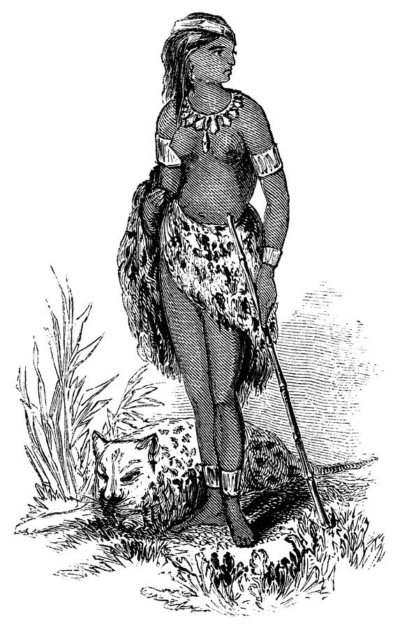 Miskito Sukia with a Jaguar - 19th century. Miskito Sukia with a Jaguar - 19th century.