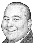 Brian S. Hamburger, stipple portrait by Noli Novak, April 2007.
