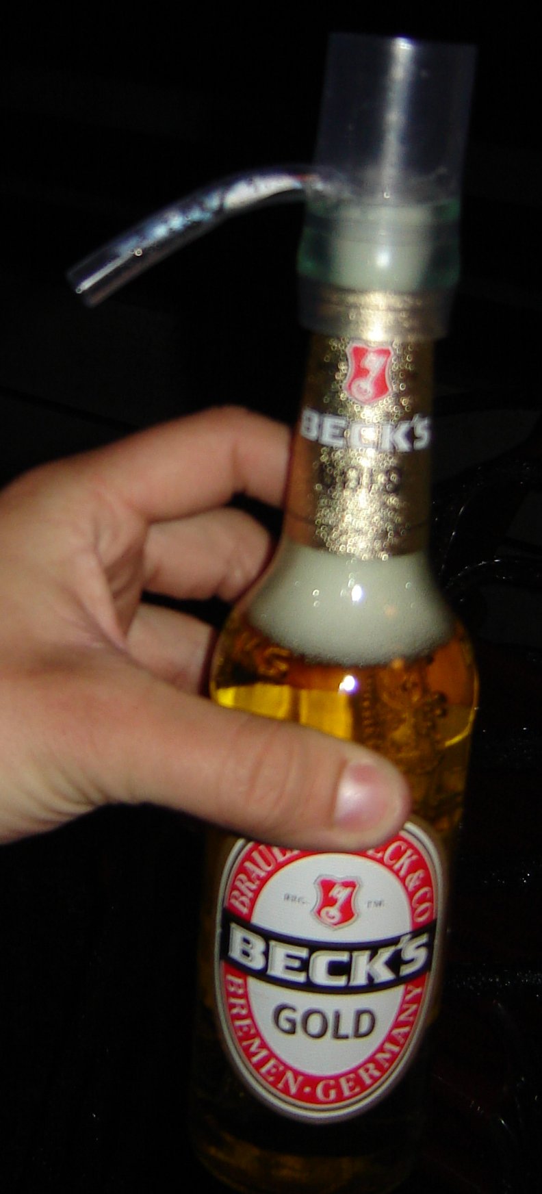 A German device made specifically for the rapid consumption of beer, imitating the function of a straw.