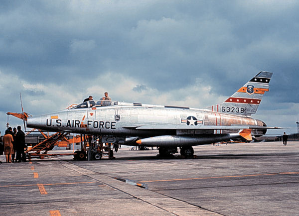 North American F-100D-90-NA Super Sabre Serial 56-3238 of the 50th TFW (Wing Commander's Aircraft), 1958