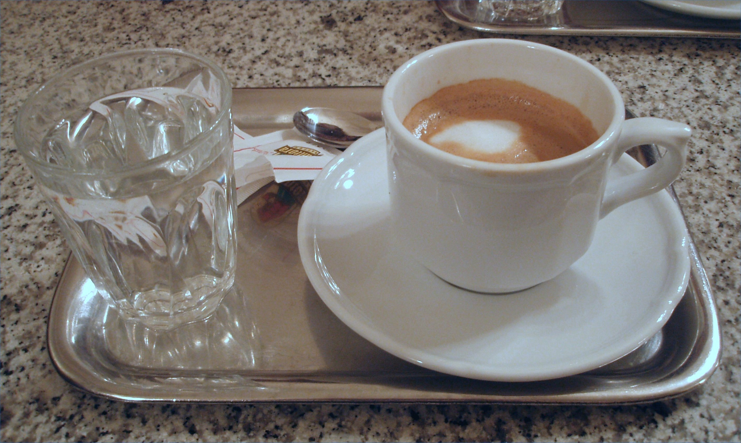 Vienna melange, half coffee, half hot milk, usually topped with milk foam