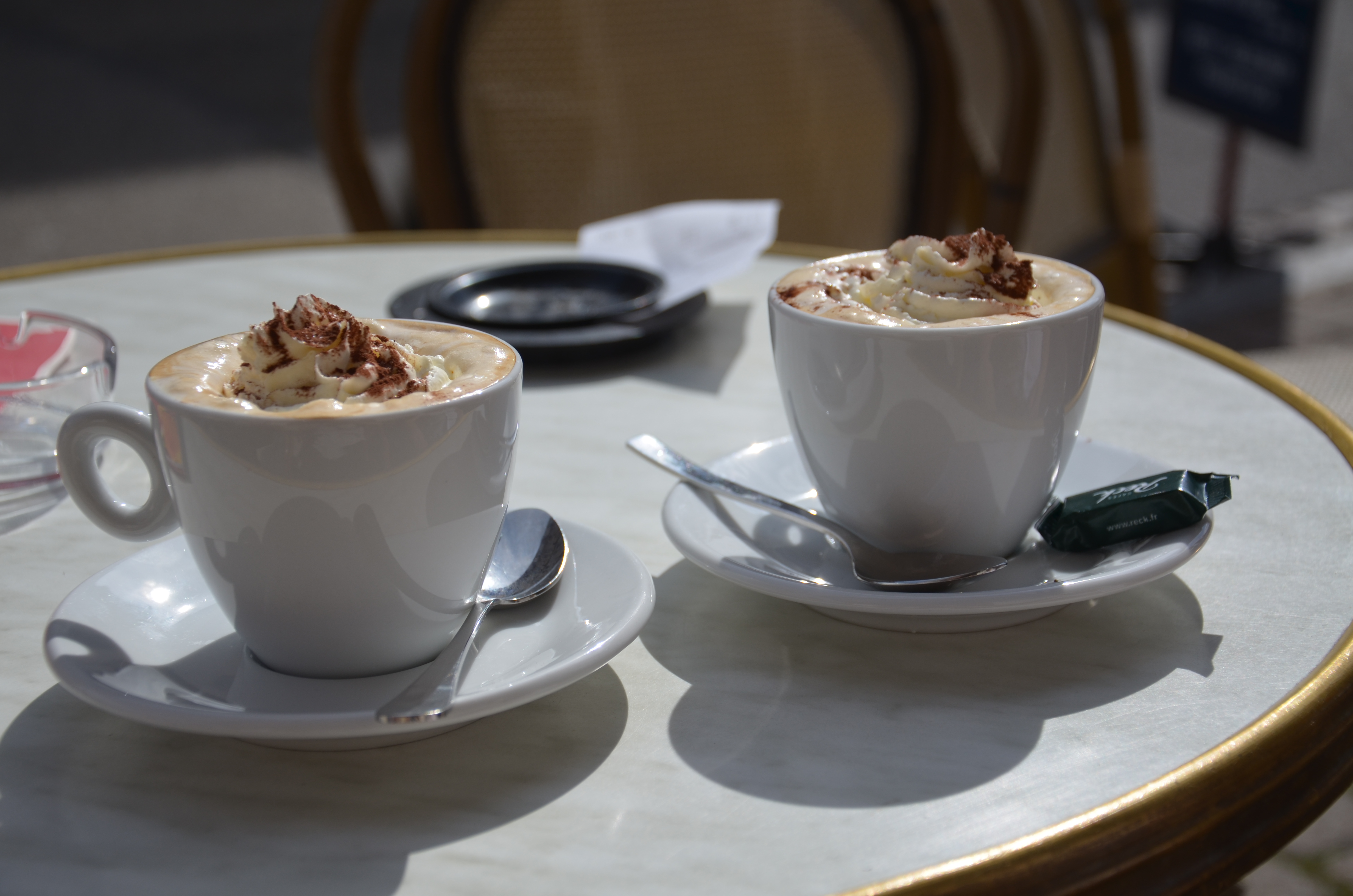 Franziskaner, a melange with whipped cream instead of milk foam