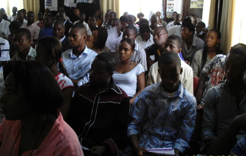 Youth receiving lectures on globalization of education